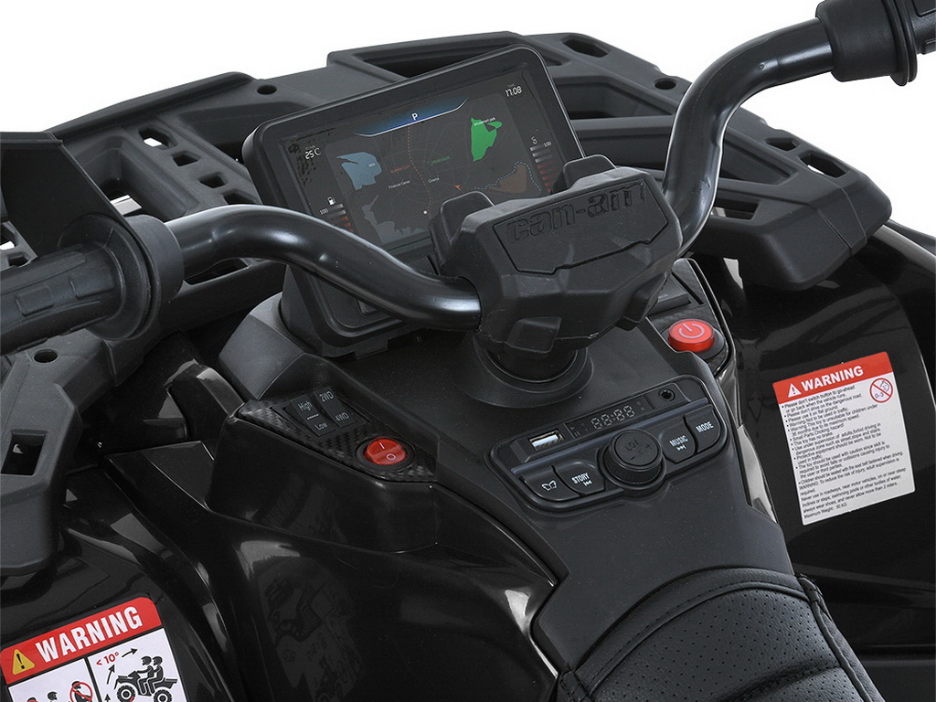 Квадроцикл электрический с пультом 2,4G M 6080EBLR-2, 113 см, свет и MP3, черный, Bambi