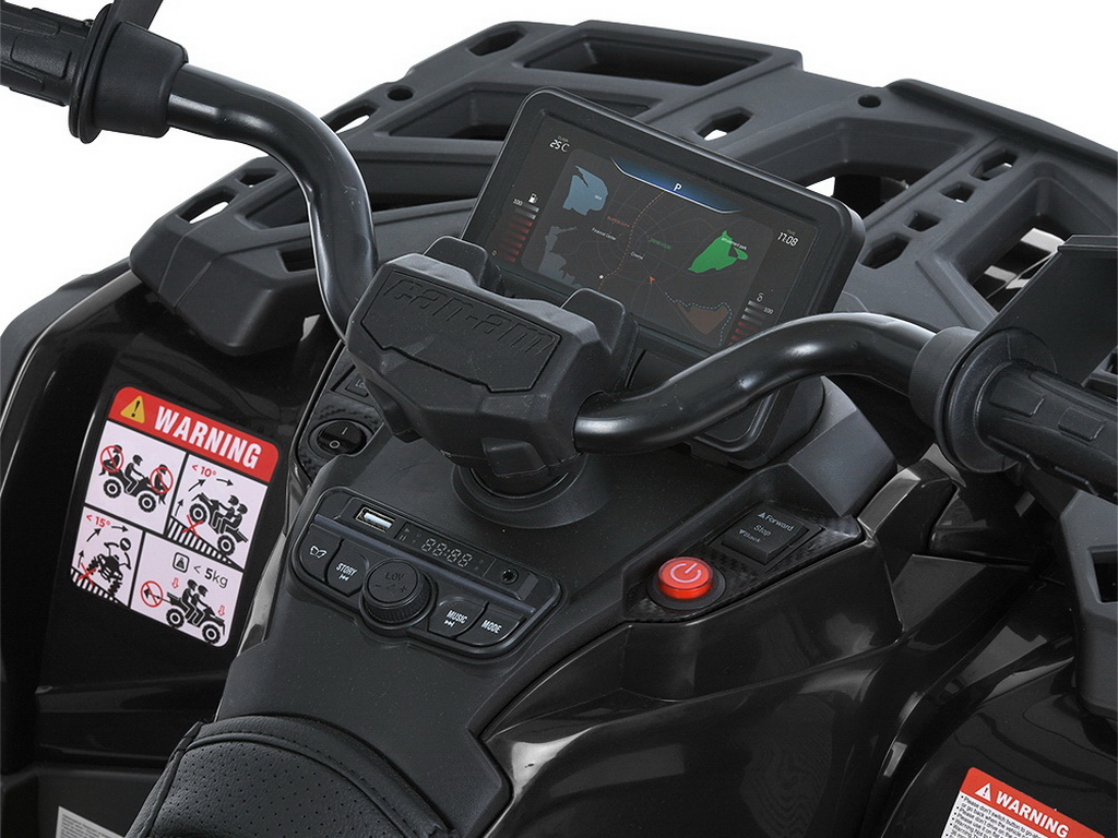 Квадроцикл электрический с пультом 2,4G M 6080EBLR-2, 113 см, свет и MP3, черный, Bambi
