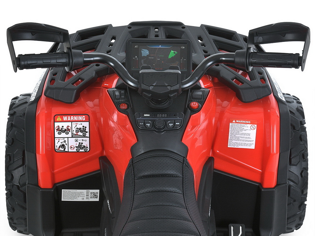 Квадроцикл электрический с пультом 2,4G M 6080EBLR-3, 113 см, свет и MP3, красный, Bambi
