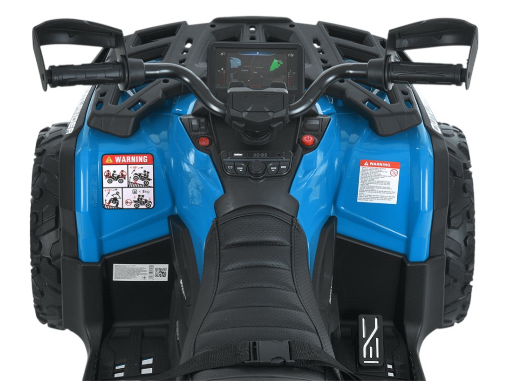 Квадроцикл электрический с пультом 2,4G M 6080EBLR-4, 113 см, свет и MP3, синий, Bambi