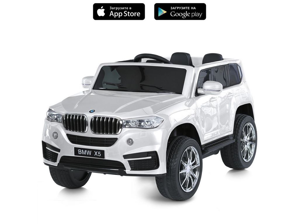 Дитячий електромобіль білий BMW X5