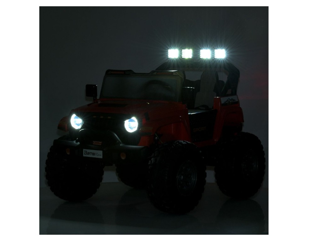 Детский электромобиль Джип M 6204EBLR-1(24V) 4 мотора 45W, 2 акум12V7AH, белый, Bambi Racer