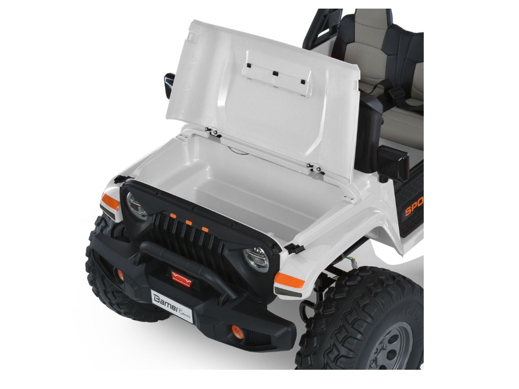 Детский электромобиль Джип M 6204EBLR-1(24V) 4 мотора 45W, 2 акум12V7AH, белый, Bambi Racer