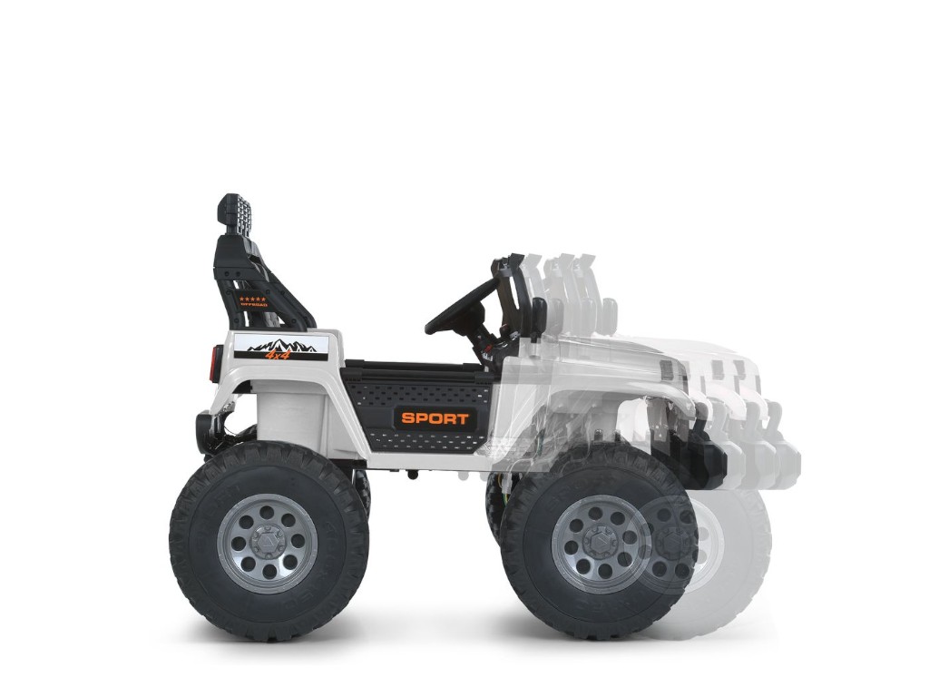 Детский электромобиль Джип M 6204EBLR-1(24V) 4 мотора 45W, 2 акум12V7AH, белый, Bambi Racer
