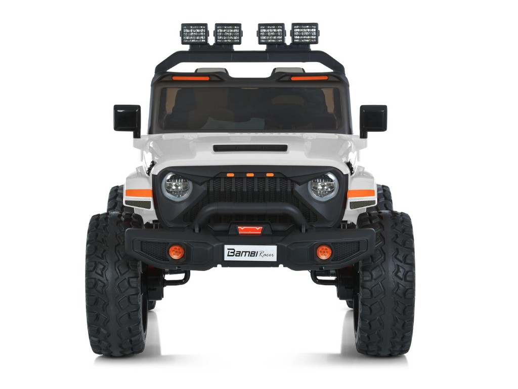 Детский электромобиль Джип M 6204EBLR-1(24V) 4 мотора 45W, 2 акум12V7AH, белый, Bambi Racer