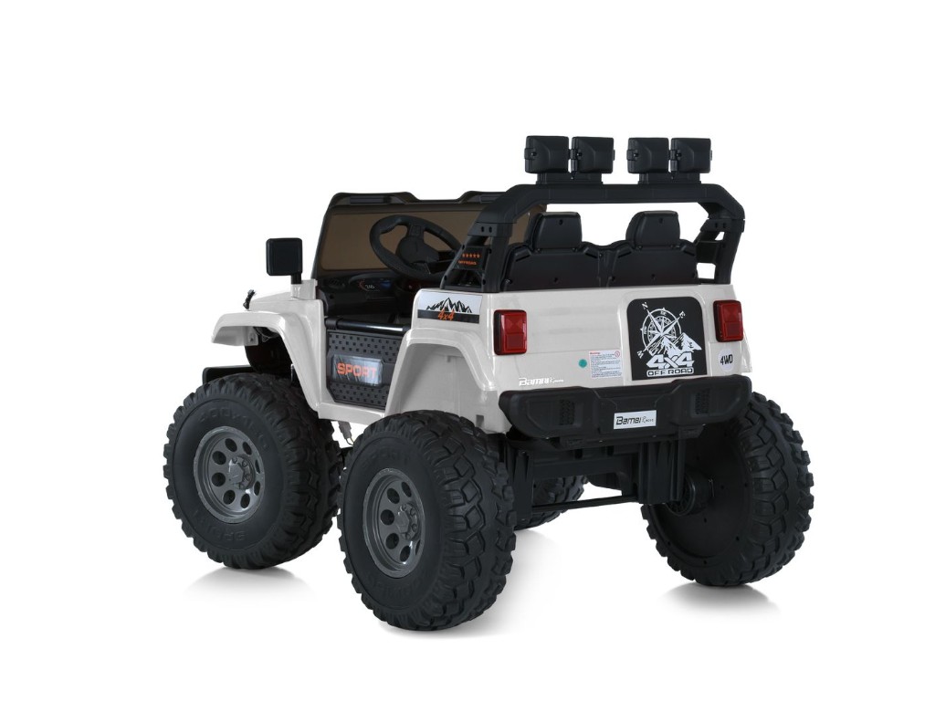 Детский электромобиль Джип M 6204EBLR-1(24V) 4 мотора 45W, 2 акум12V7AH, белый, Bambi Racer