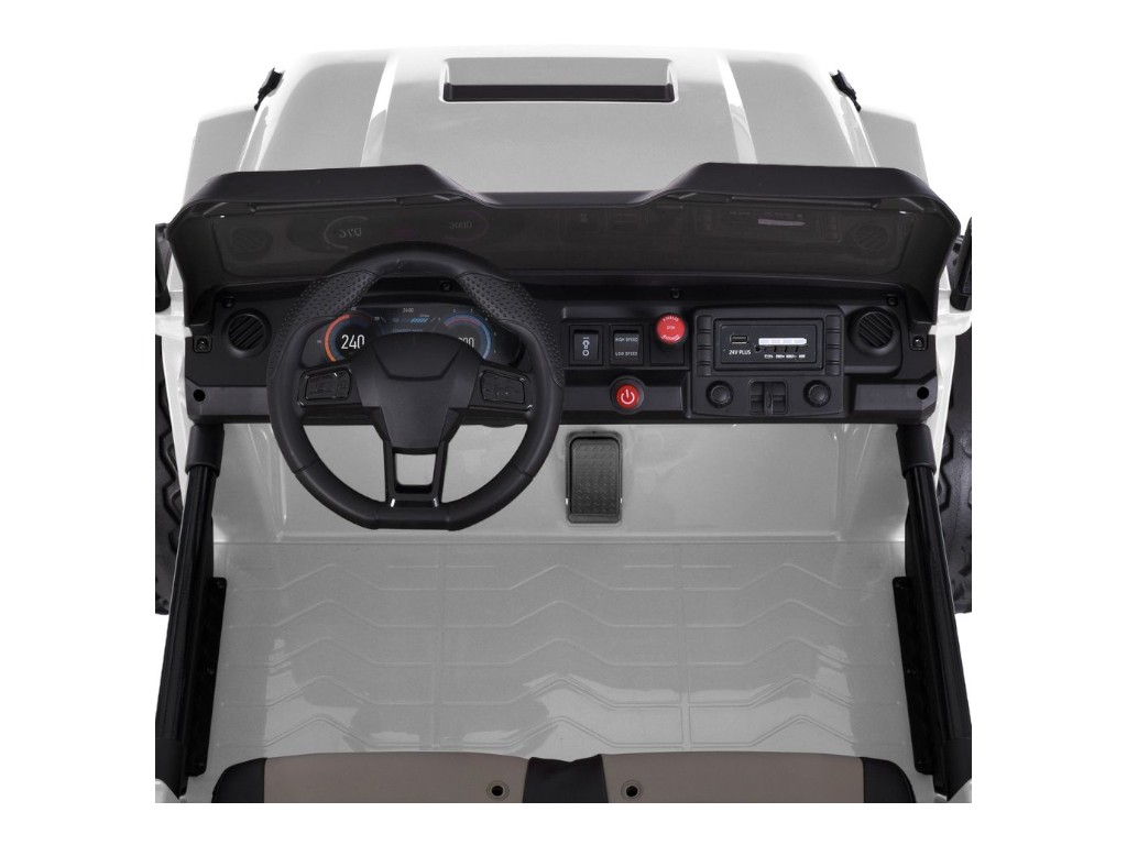 Детский электромобиль Джип M 6204EBLR-1(24V) 4 мотора 45W, 2 акум12V7AH, белый, Bambi Racer
