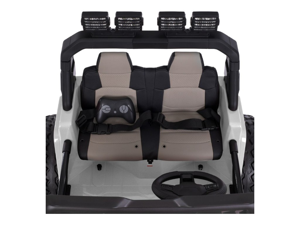 Детский электромобиль Джип M 6204EBLR-1(24V) 4 мотора 45W, 2 акум12V7AH, белый, Bambi Racer
