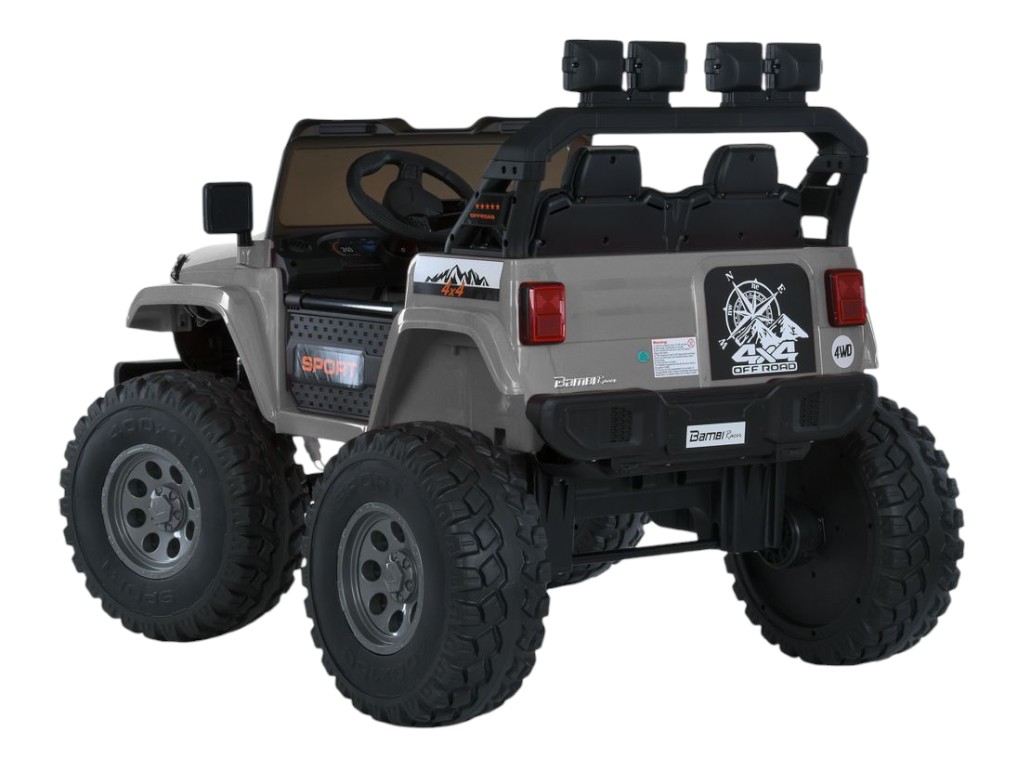 Детский электромобиль Джип M 6204EBLR-11(24V) 4 мотора 45W, 2 акум12V7AH, серый, Bambi Racer