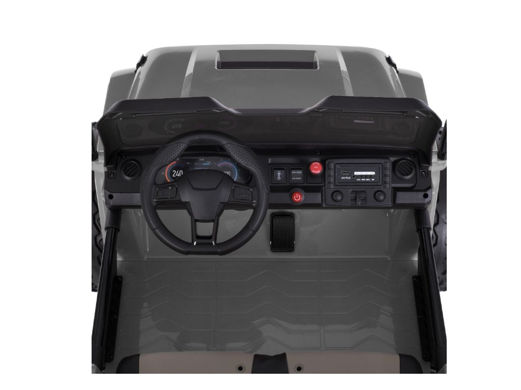 Детский электромобиль Джип M 6204EBLR-11(24V) 4 мотора 45W, 2 акум12V7AH, серый, Bambi Racer