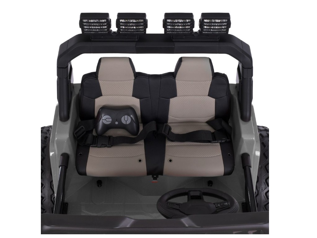 Детский электромобиль Джип M 6204EBLR-11(24V) 4 мотора 45W, 2 акум12V7AH, серый, Bambi Racer