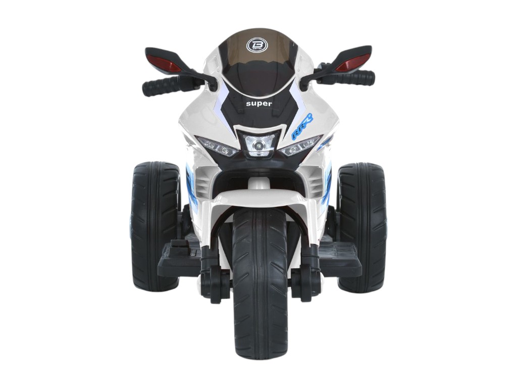 Електромотоцикл дитячий M 6220ELR-1, білий, зі світлом, музикою та Bluetooth, Bambi Racer