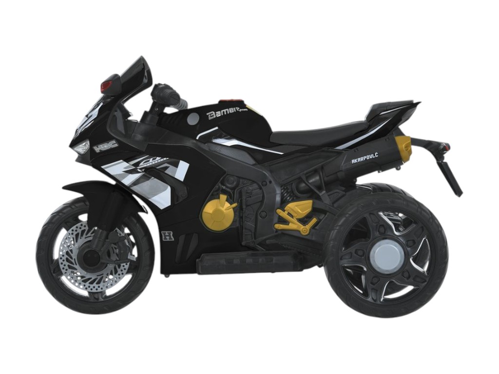 Електромотоцикл дитячий M 6220ELR-2, чорний, зі світлом, музикою та Bluetooth, Bambi Racer