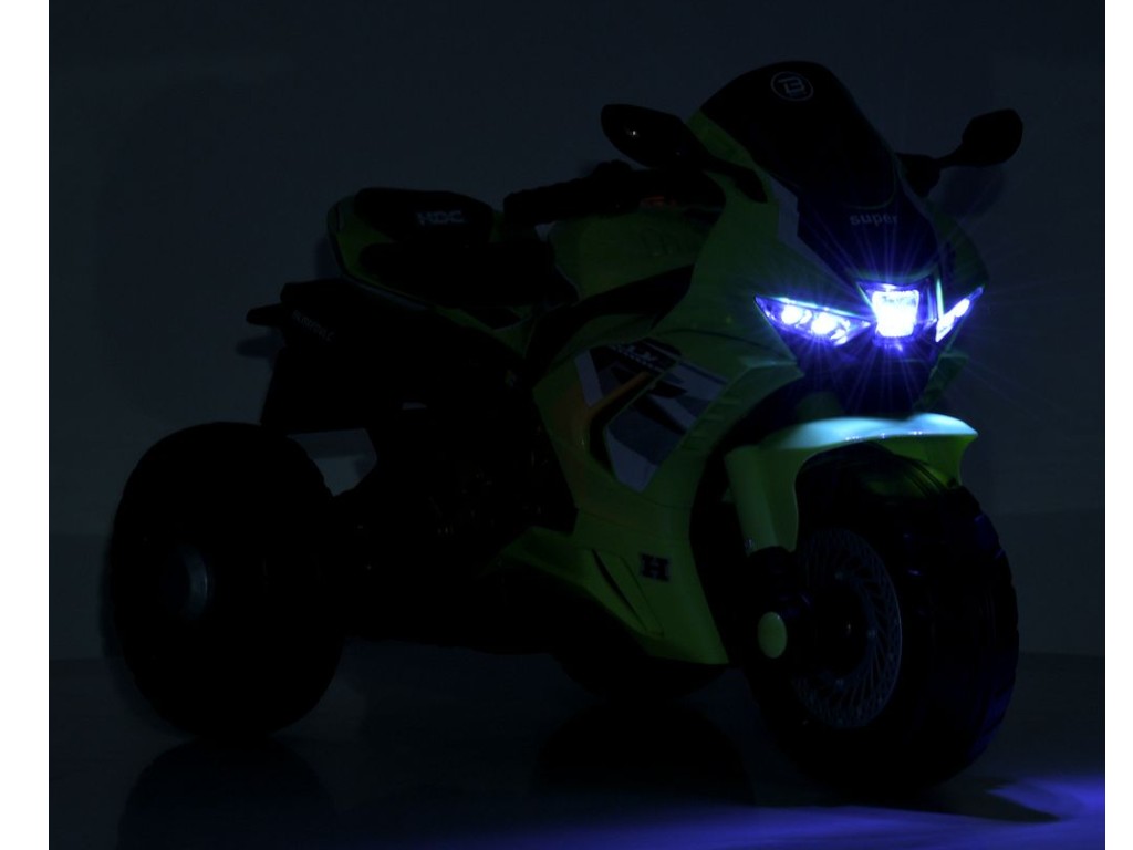 Електромотоцикл дитячий M 6220ELR-2, чорний, зі світлом, музикою та Bluetooth, Bambi Racer