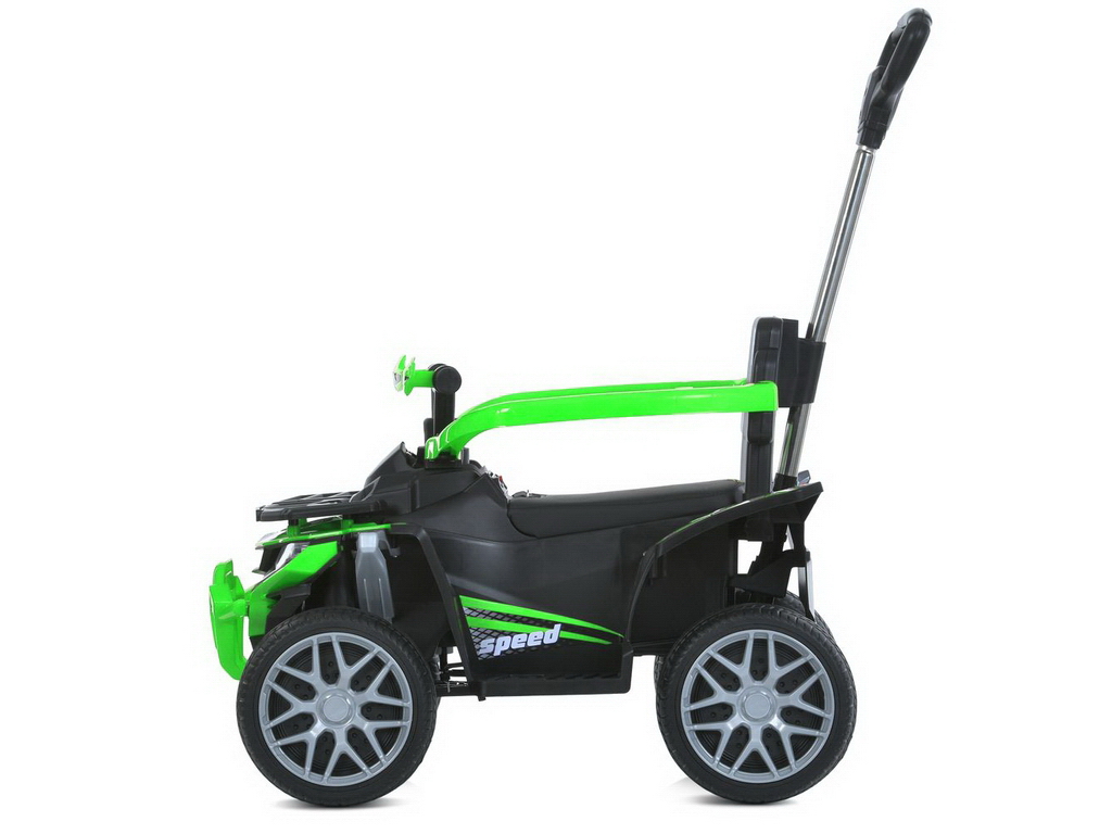 Електроквадроцикл каталка-толокар M 6221EBLR-5, 70 см, батьківська ручка, зелений, Bambi Racer