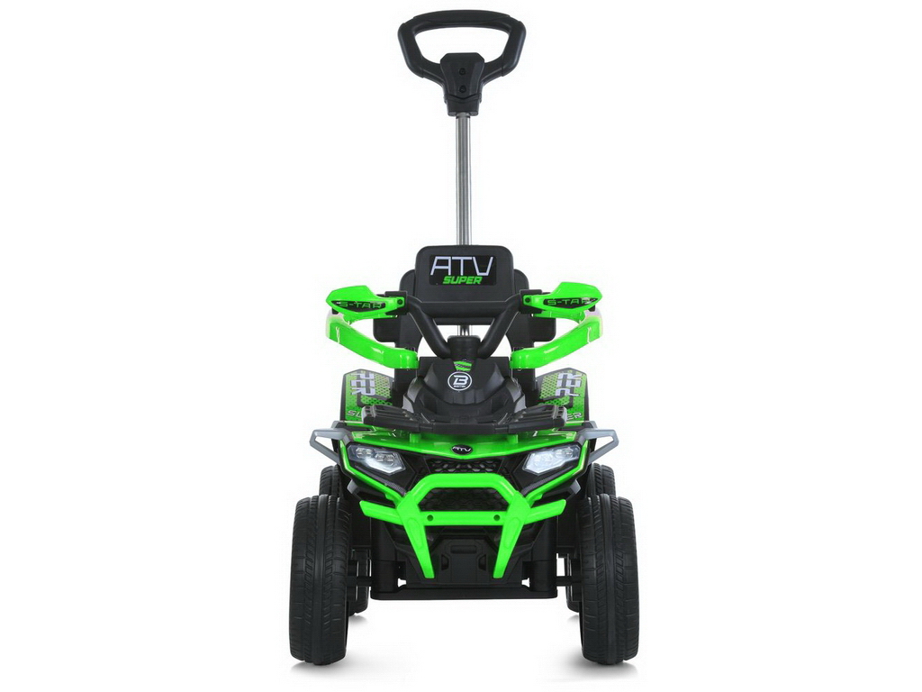 Електроквадроцикл каталка-толокар M 6221EBLR-5, 70 см, батьківська ручка, зелений, Bambi Racer