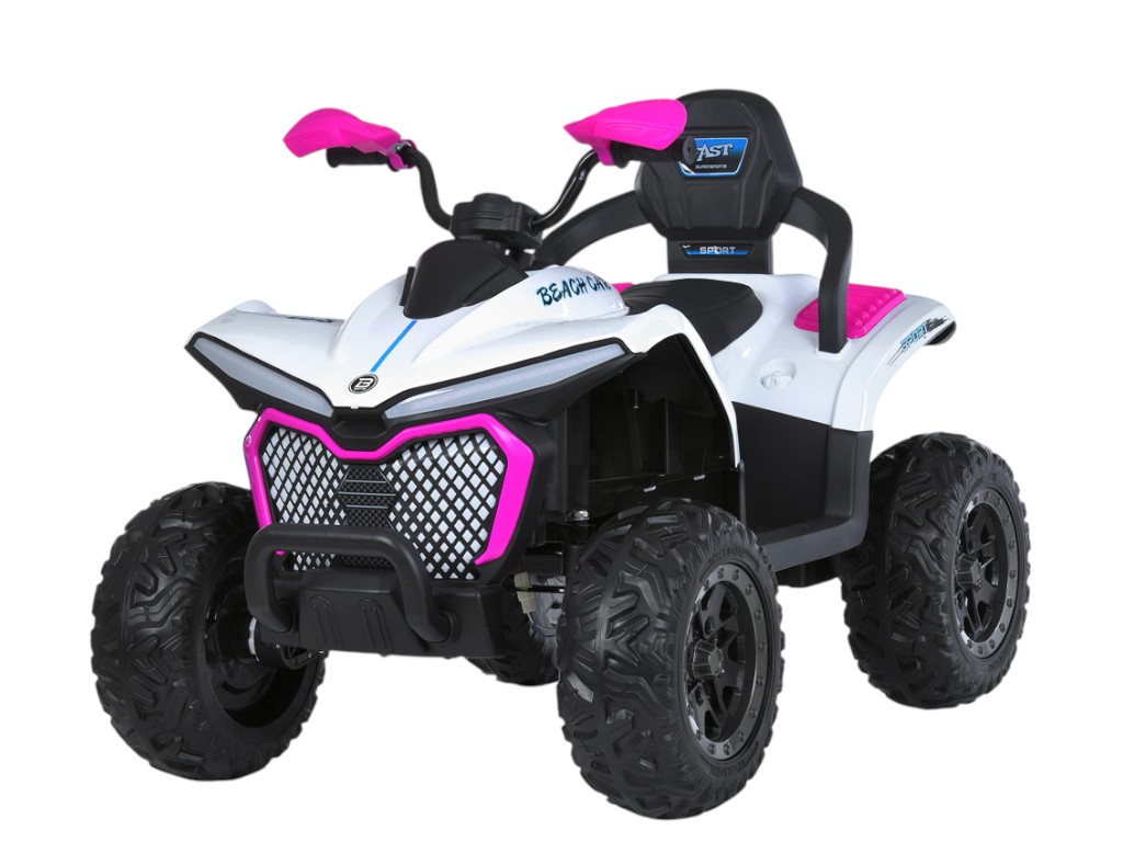 Электроквадроцикл, M 6222EBLR-1-8, 4×35 Вт, музыка и светло, бело-розовый, Bambi Racer