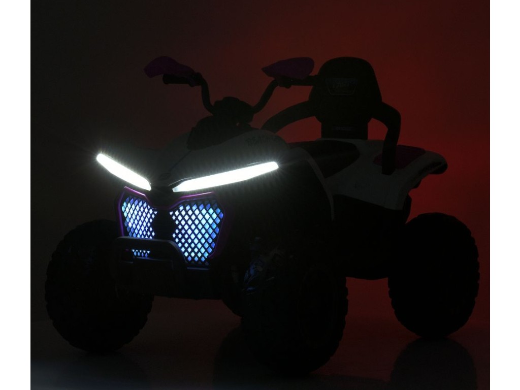 Электроквадроцикл, M 6222EBLR-1-8, 4×35 Вт, музыка и светло, бело-розовый, Bambi Racer
