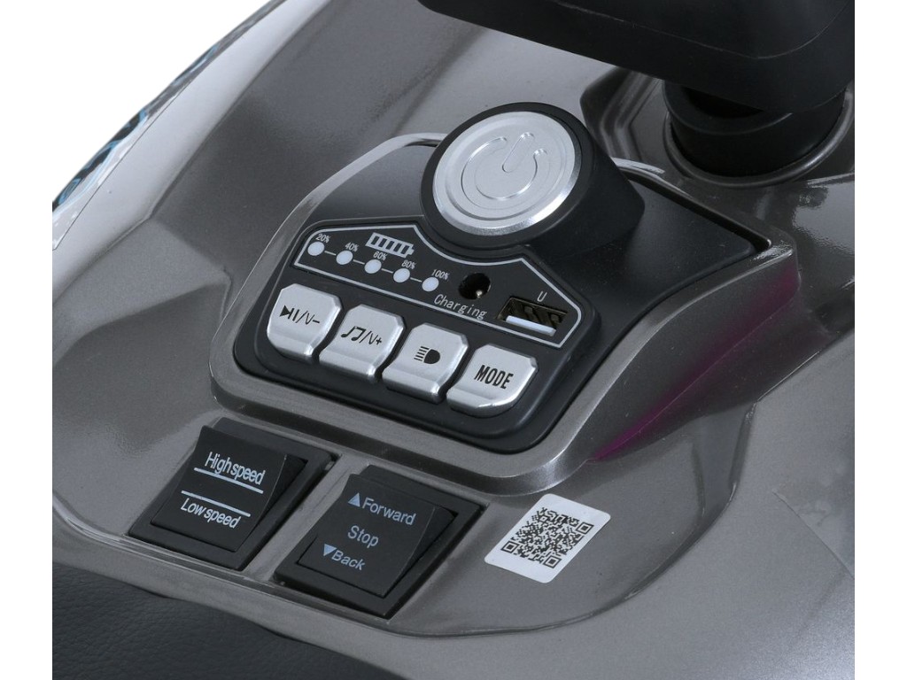 Электроквадроцикл, M 6222EBLRS-11, музыка и Bluetooth, серый, Bambi Racer