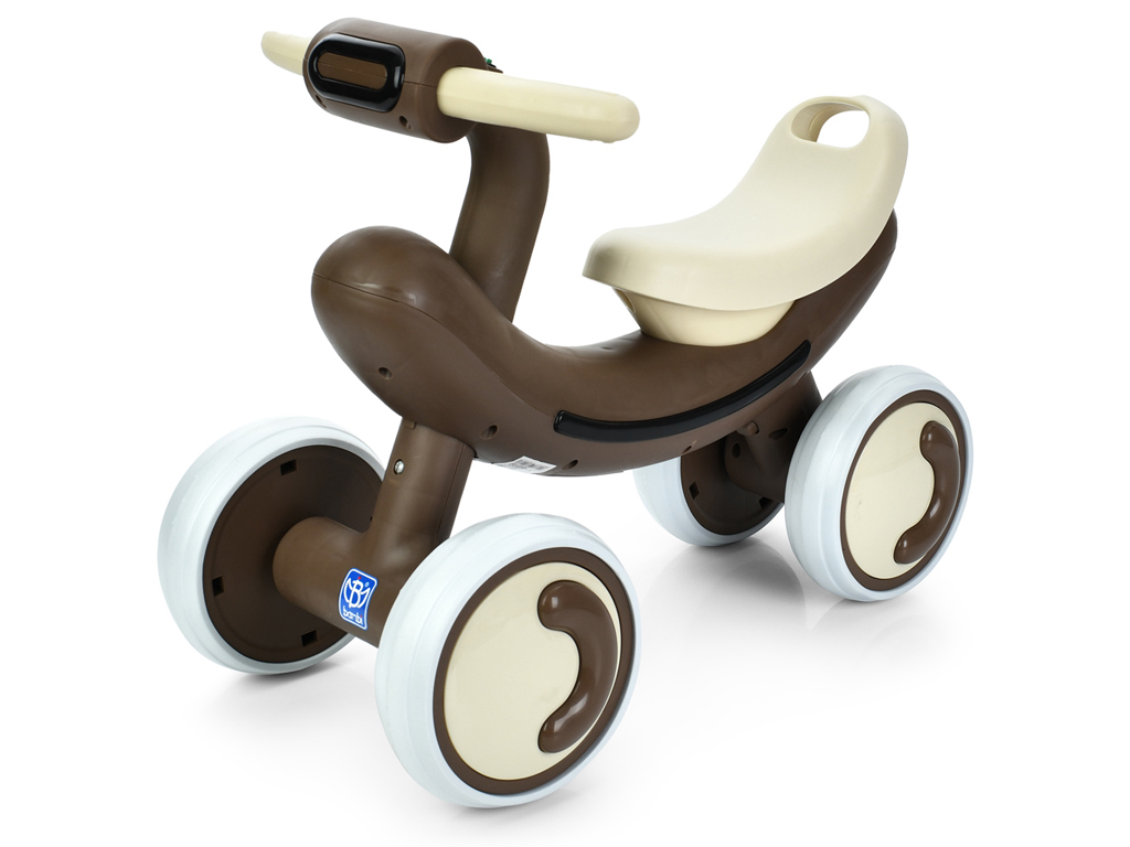 Каталка-толокар коричнева, музика, світло, Bambi M 6239E-17