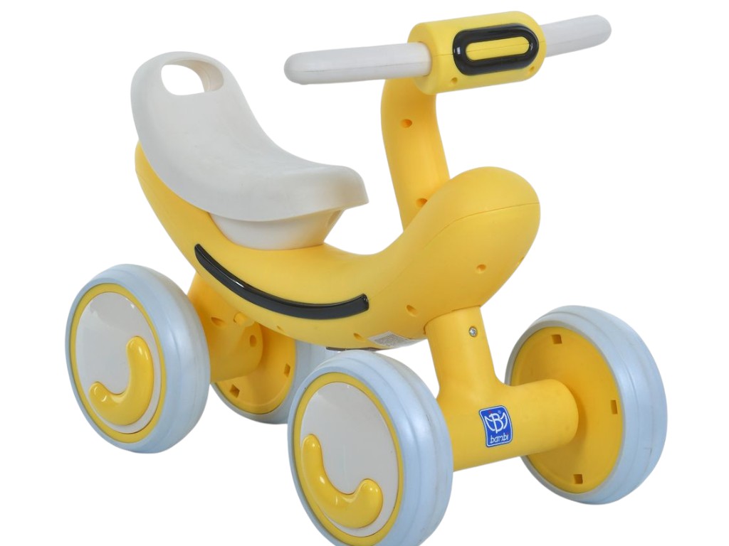 Толокар-каталка M 6239E-6, EVA колеса, музика, світло, жовтий, Bambi Racer