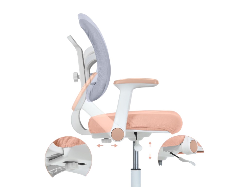 Детское кресло M 6250-13, спинка из сетки, регулировка высоты Bambi