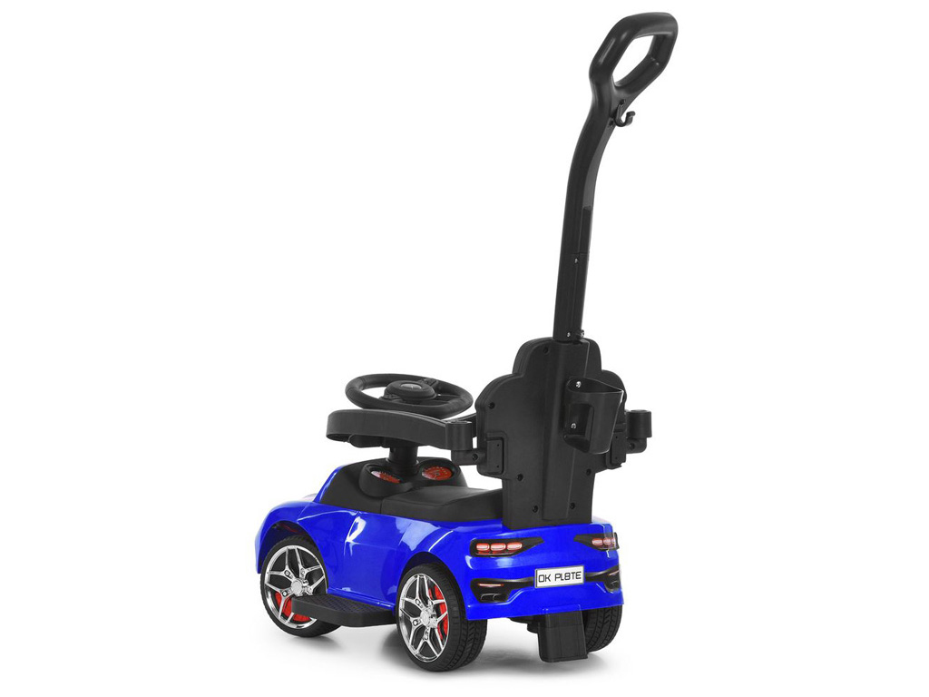 Каталка-толокар M 6255EL-4, музика, світло, підсклянник, MP3, Bluetooth, синій