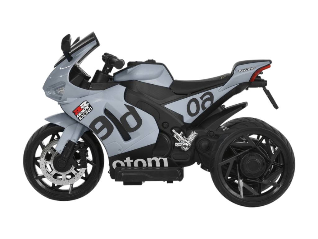 Электромотоцикл детский M 6265EL-11, серый, со светом, музыкой и Bluetooth, Bambi Racer