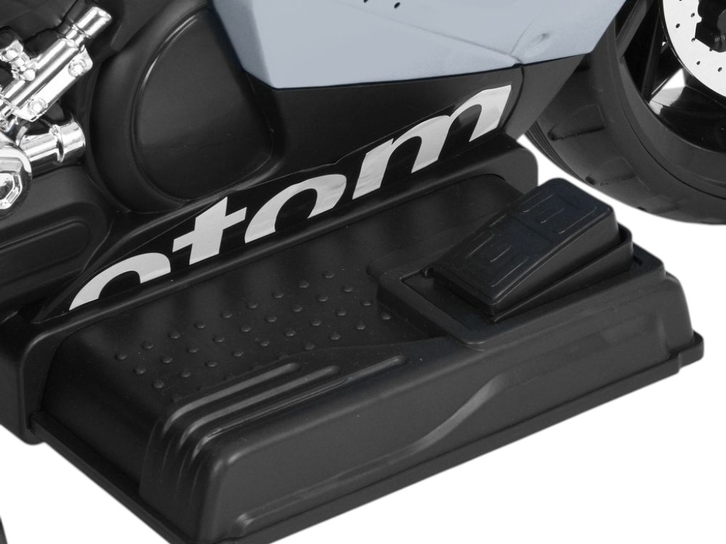 Электромотоцикл детский M 6265EL-11, серый, со светом, музыкой и Bluetooth, Bambi Racer