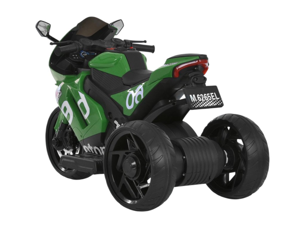 Електромотоцикл дитячий M 6265EL-5, зелений, зі світлом, музикою та Bluetooth, Bambi Racer