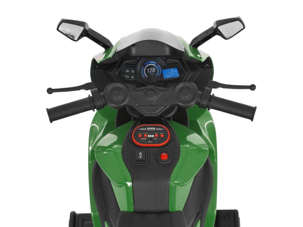 Електромотоцикл дитячий M 6265EL-5, зелений, зі світлом, музикою та Bluetooth, Bambi Racer