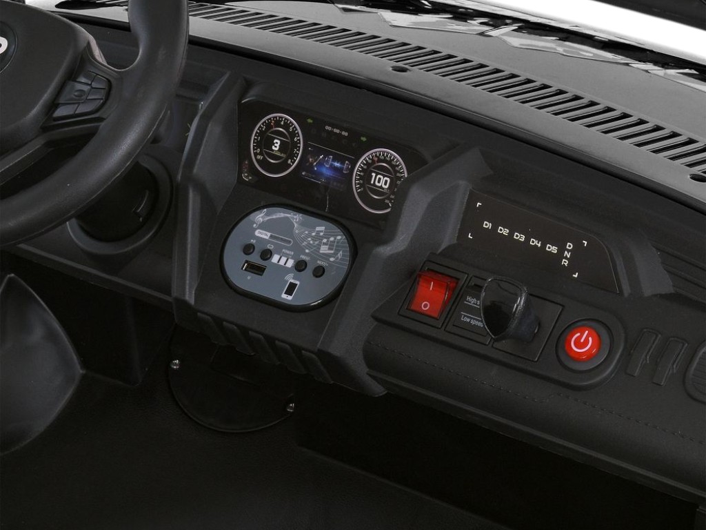 Электромобиль джип M 6282EBLR-2, 24V, 2×65W, Bluetooth, USB, EVA колеса, черный, Bambi