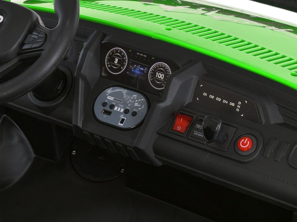 Электромобиль джип M 6282EBLR-5, 24V, 2×65W, Bluetooth, USB, EVA колеса, зеленый, Bambi Racer