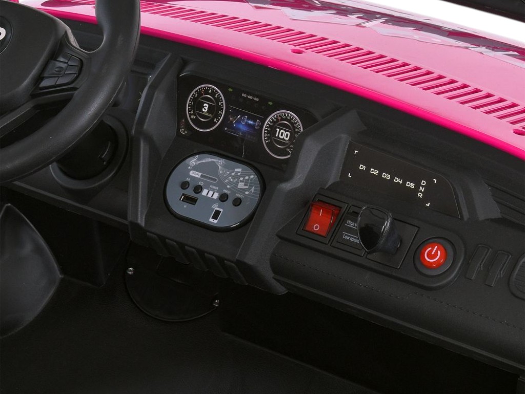 Электромобиль джип M 6282EBLR-8, 24V, 2×65W, Bluetooth, USB, EVA колеса, розовый, Bambi Racer