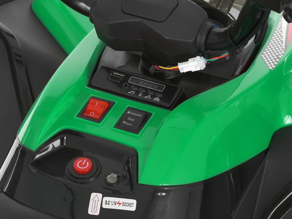 Квадроцикл Bambi Race M 6294EL-5, 2х45W, 1х12V/9AH, EVA, MP3, USB, TF, Blutooth, зеленый