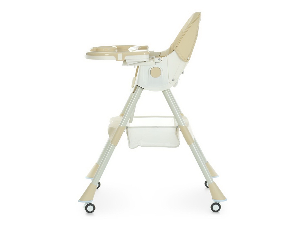 Стільчик для годування, M 6302 Beige, складний, 5-точкові ремені, бежевий, Bambi