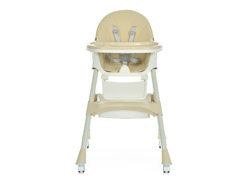 Стільчик для годування, M 6302 Beige, складний, 5-точкові ремені, бежевий, Bambi