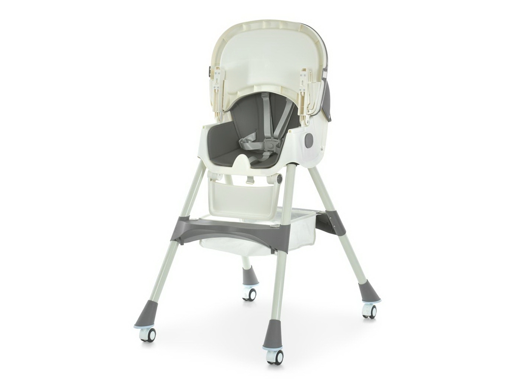 Стульчик для кормления, M 6302 Gray, складной, 5-точечные ремни, серый, Bambi