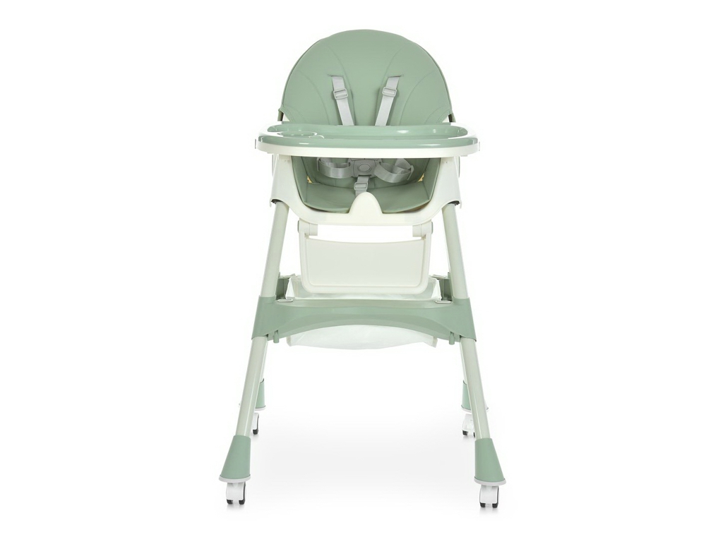 Стульчик для кормления, M 6302 Olive, складной, 5-точечные ремни, зеленый, Bambi