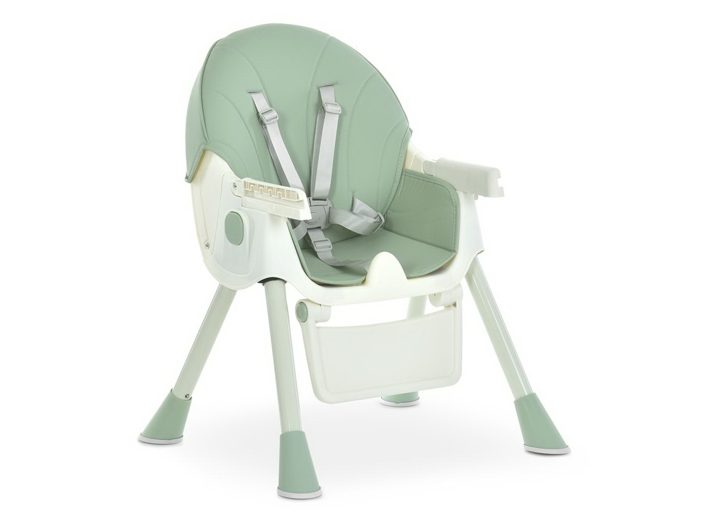 Стульчик для кормления, M 6302 Olive, складной, 5-точечные ремни, зеленый, Bambi