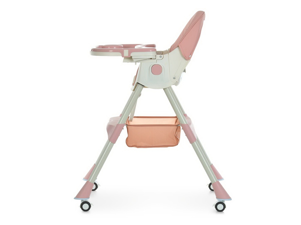 Стульчик для кормления, M 6302 Pink, складной, 5-точечные ремни, розовый, Bambi