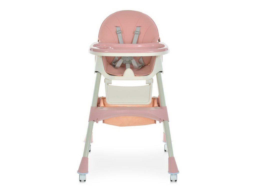 Стульчик для кормления, M 6302 Pink, складной, 5-точечные ремни, розовый, Bambi