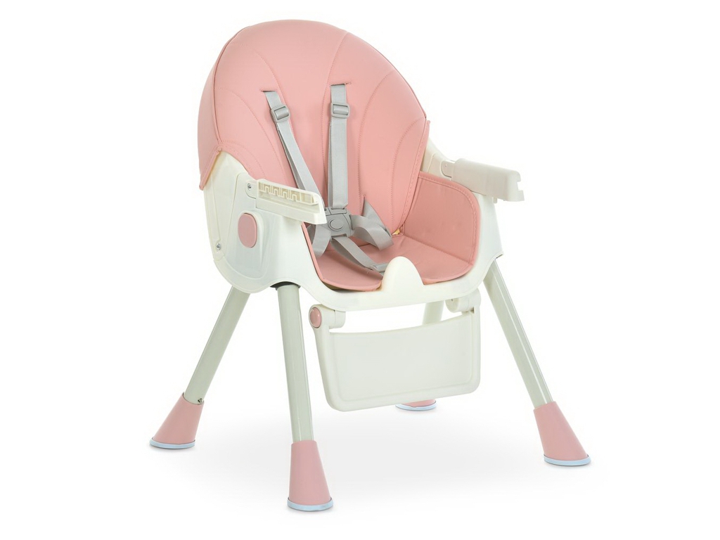 Стульчик для кормления, M 6302 Pink, складной, 5-точечные ремни, розовый, Bambi
