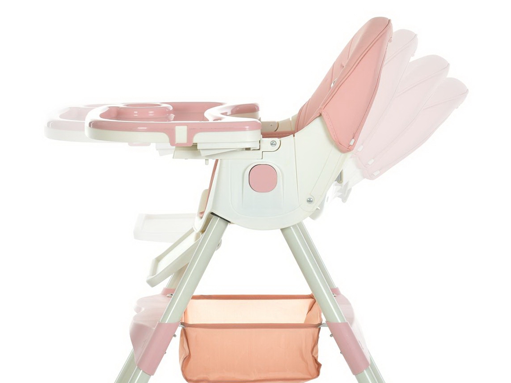 Стульчик для кормления, M 6302 Pink, складной, 5-точечные ремни, розовый, Bambi
