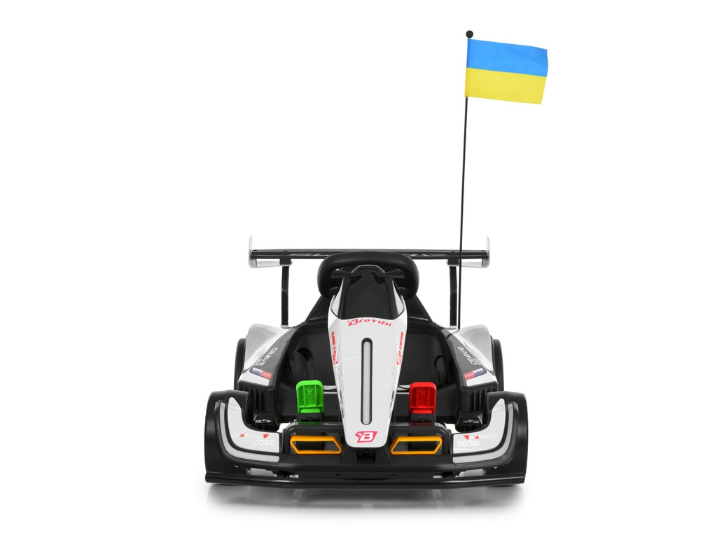 Электрокарт M 6322 EBLR-1, 2 мотора 150W, аккумулятор 24V, белый, Bambi Kart
