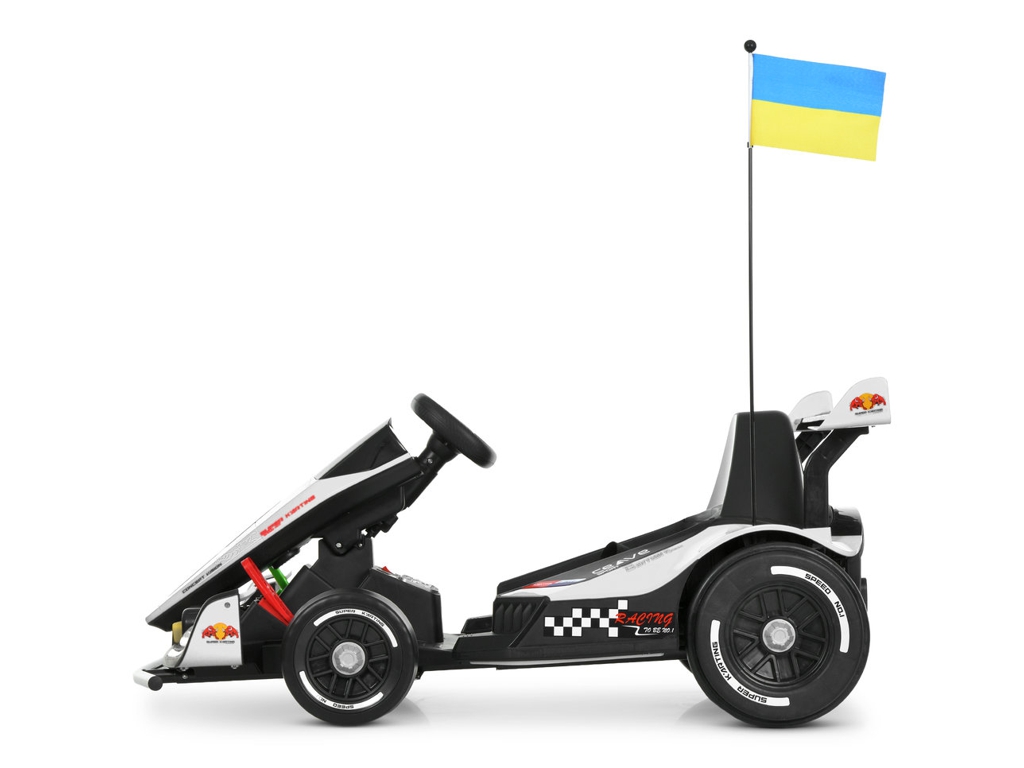 Электрокарт M 6322 EBLR-1, 2 мотора 150W, аккумулятор 24V, белый, Bambi Kart