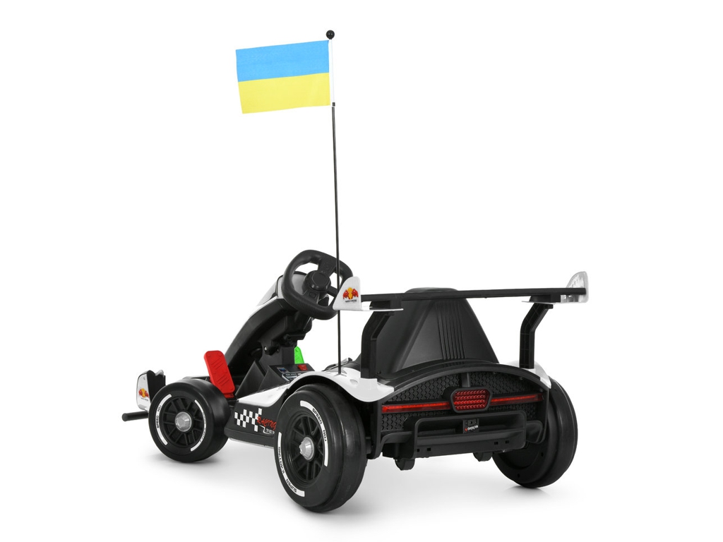 Электрокарт M 6322 EBLR-1, 2 мотора 150W, аккумулятор 24V, белый, Bambi Kart
