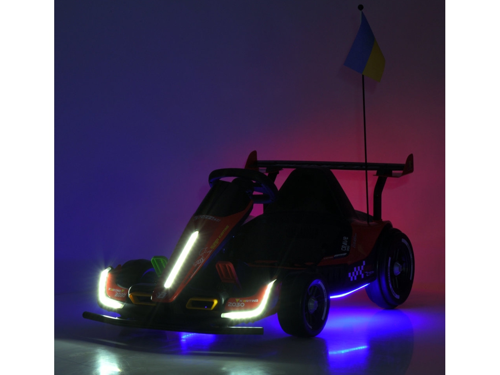 Электрокарт M 6322 EBLR-1, 2 мотора 150W, аккумулятор 24V, белый, Bambi Kart