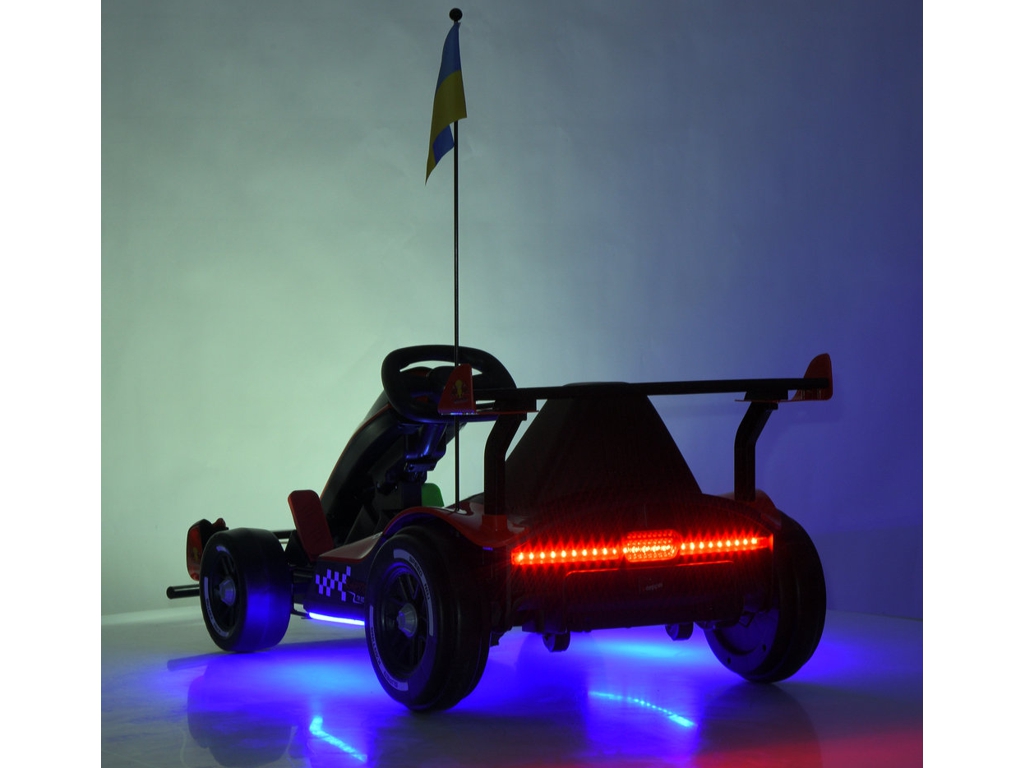Электрокарт M 6322 EBLR-1, 2 мотора 150W, аккумулятор 24V, белый, Bambi Kart