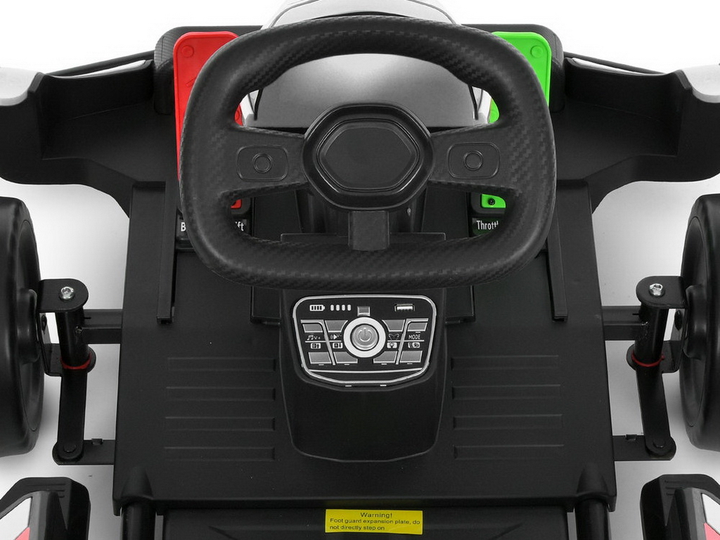 Электрокарт M 6322 EBLR-1, 2 мотора 150W, аккумулятор 24V, белый, Bambi Kart